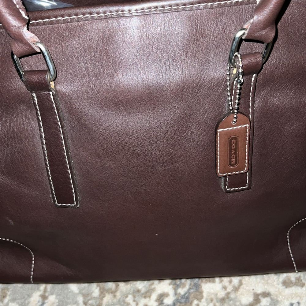 Coach Hamptons 7757 brown leather large tote/carryall handbag - Picture 3 of 10